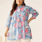 Plus Size Pure Cotton Floral Printed A-line Tunic