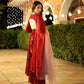 Maroon Blush Embroidered Georgette Suit Set