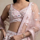 Precious Pink Sequins Net Engagement Wear Lehenga Choli With Dupatta