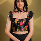 Dazzling Black Sequins Work Georgette Reception Wear Lehenga Choli