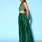 Green & Gold-Toned Printed Co-ords
