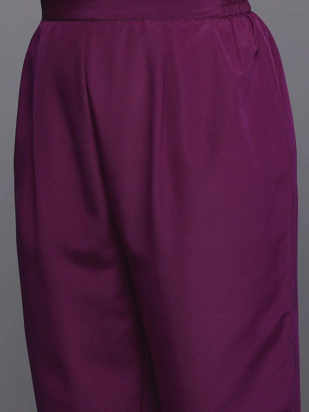Plus Size Printed Empire Gotta Patti Kurta with Trousers & With Dupatta
