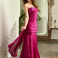 Magenta Pink Pleated Ready to Wear Saree