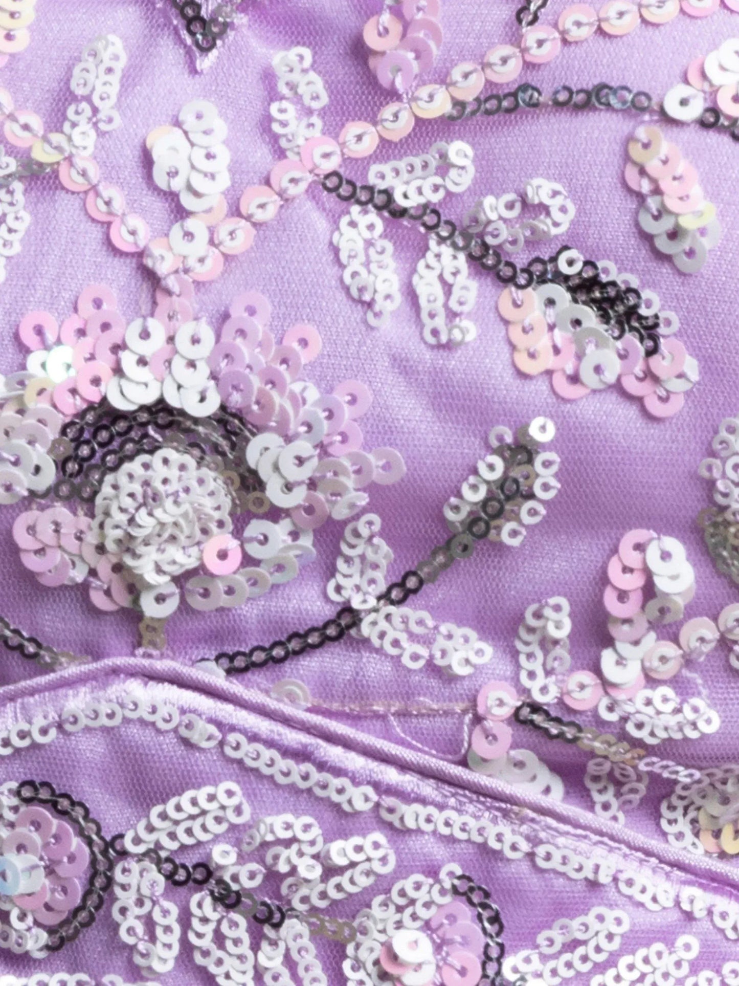 Adorable Lavender Sequins Net Bridesmaid Lehenga Choli With Dupatta