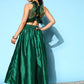 Green & Gold-Toned Printed Co-ords