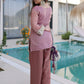 Fabulous Mirror Work Organza Function Wear Top With Palazzo