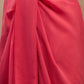 Coral V-Neck Crop Top With Draped Skirt & Cape