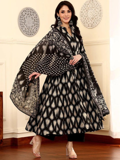 Women Ethnic Motifs Printed Regular Kurti with Palazzos & Dupatta