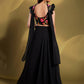 Dazzling Black Sequins Work Georgette Reception Wear Lehenga Choli
