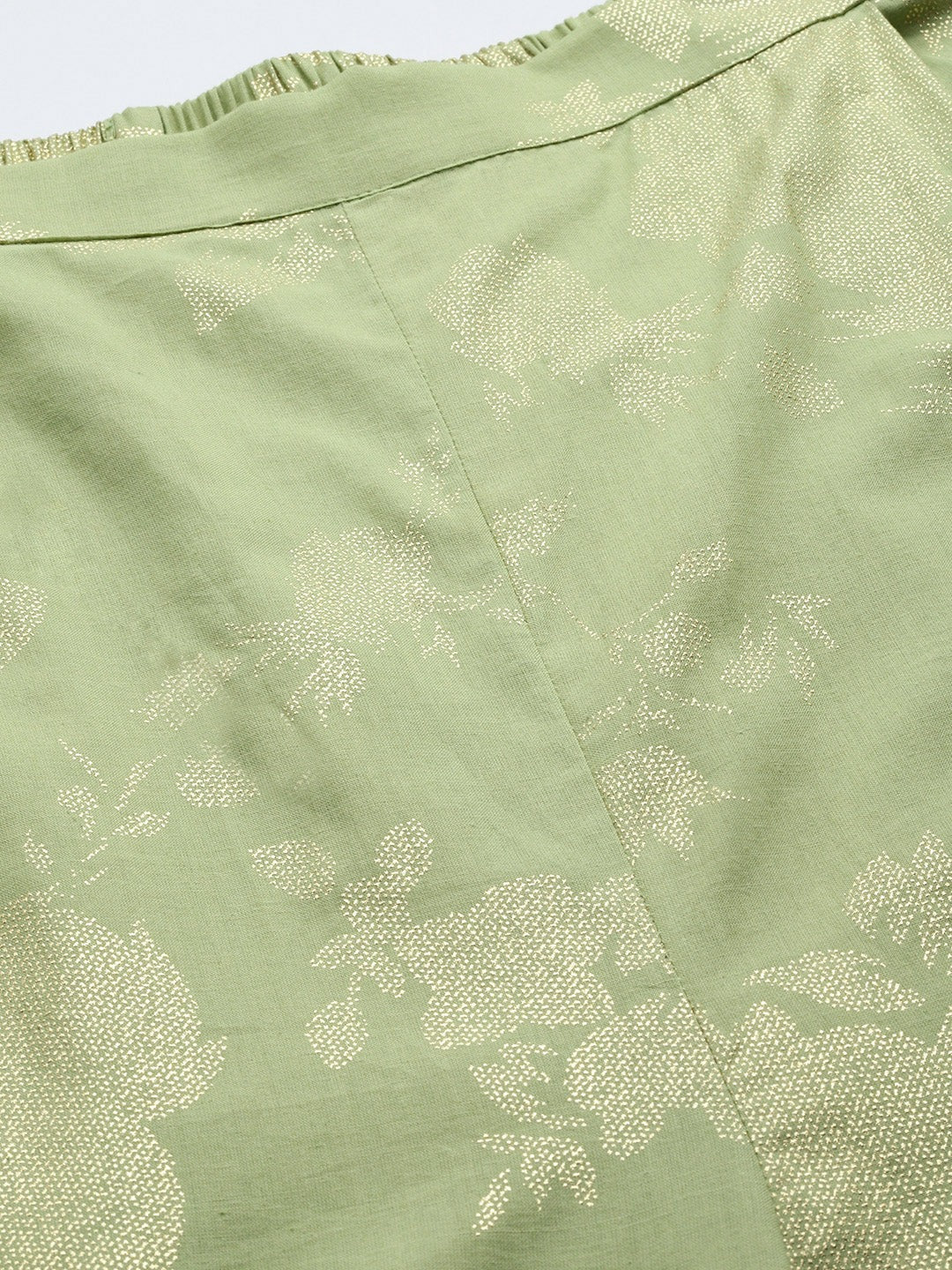 Plus Size Floral Printed Gotta Patti Pure Cotton Kurta & Sharara Set