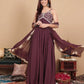 Ethnic Motifs Embroidered Gotta Patti Georgette Kurta With Dupatta