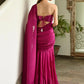 Magenta Pink Pleated Ready to Wear Saree