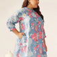 Plus Size Pure Cotton Floral Printed A-line Tunic