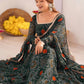 Wonderful Green Bandhej Printed Georgette Casual Wear Anarkali Suit
