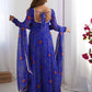 Fabulous Royal Blue Bandhej Printed Georgette Festive Wear Anarkali Suit