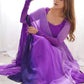 Awesome Purple Shaded Georgette Casual Wear Anarkali Suit With Dupatta