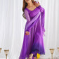 Awesome Purple Shaded Georgette Casual Wear Anarkali Suit With Dupatta