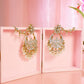 Pearl Cluster Kundan Chandbali with Ear Chain