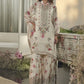 Floral Printed Mandarin Collar A-Line Kurta With Palazzos