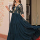 Beautiful Sequins Embroidered Festival Wear Gown