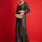 Women Metallic Shine Sequins Crop Top With Fish Cut Skirt