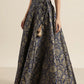 Jacquard Floral Anarkali Skirt