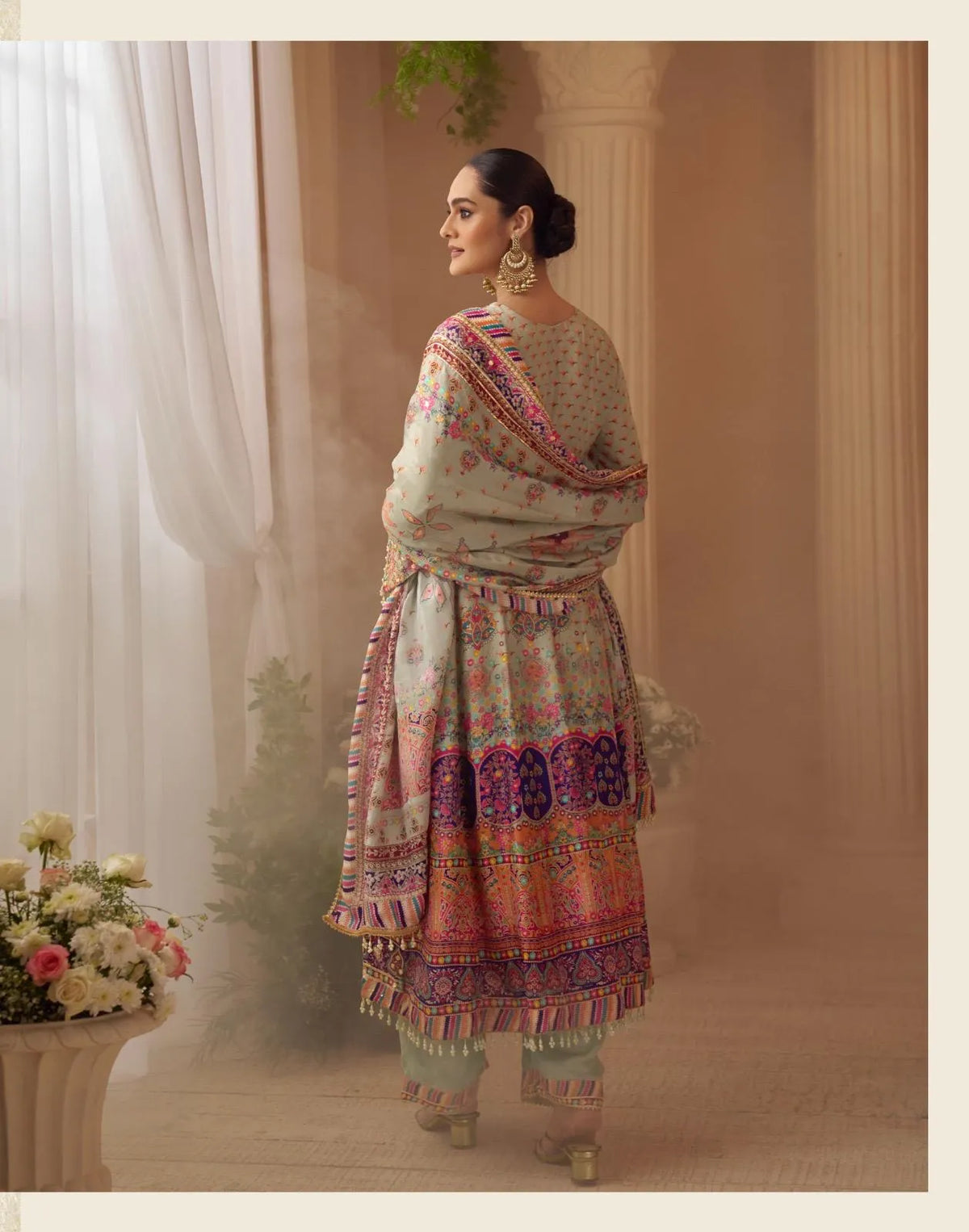Saarthi Crepe Silk Printed Kurta Set