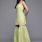 Floral Printed Gotta Patti Pure Cotton Kurti with Sharara & With Dupatta
