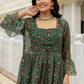 Bottle Green Digital Printed Georgette Designer Sharara Suit With Jacket