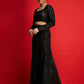 Women Metallic Shine Sequins Crop Top With Fish Cut Skirt
