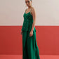 Women Embroidered Strappy Top With Dhoti Skirt