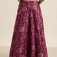 Jacquard Floral Anarkali Skirt