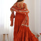 Embroidered Georgette Anarkali Gown With Dupatta