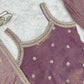 Captivating Purple Zari Embroidered Silk Function Wear Palazzo Suit