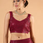 Women Sequins Sleeveless Crop Top With Anarkali Skirt