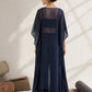 Women Embroidered Kaftan With Cami & Straight Pants