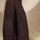 Women Black/Brown Sequin Strappy Top With Flared Pants