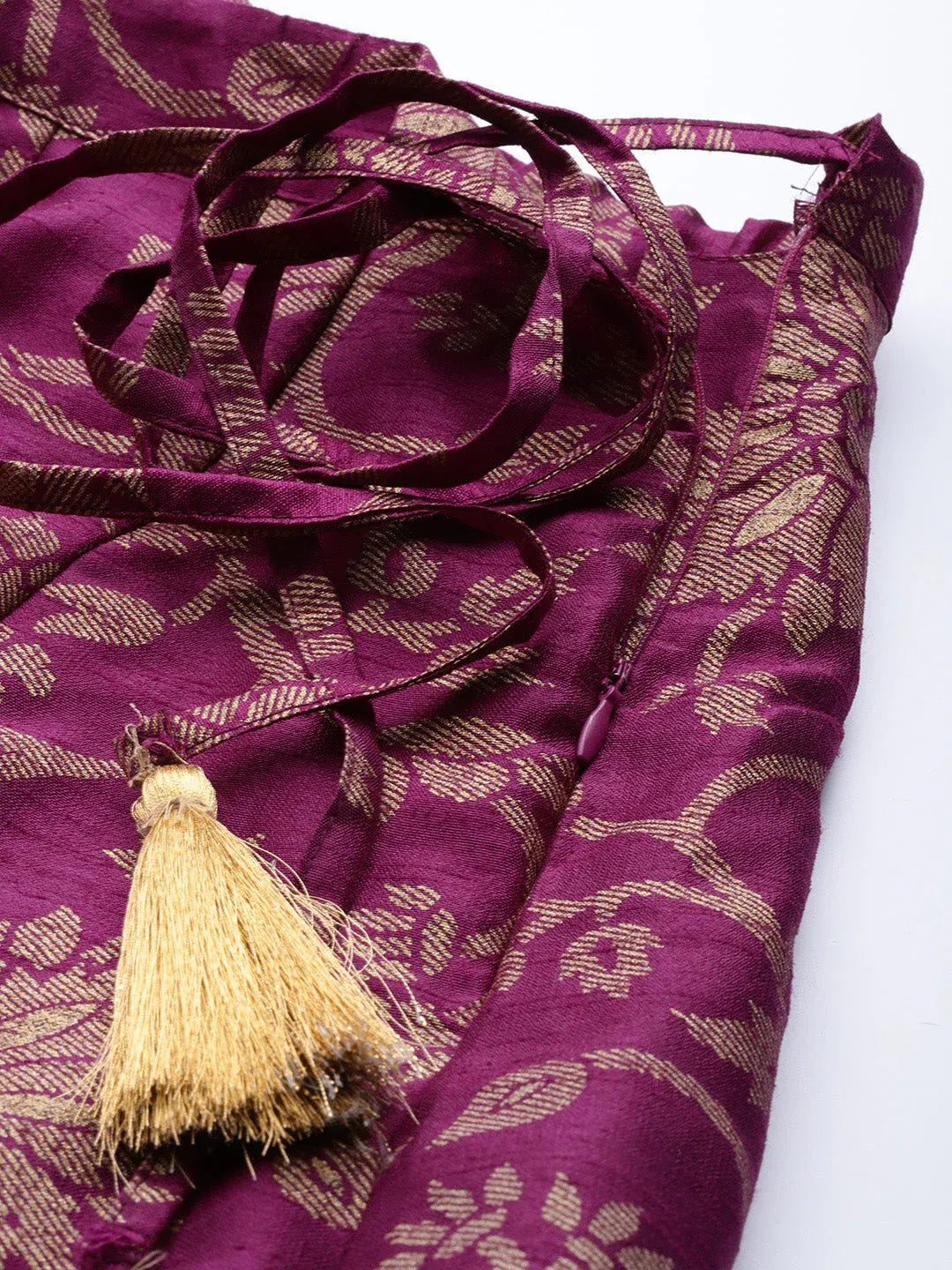 Jacquard Floral Anarkali Skirt
