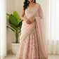 Gorgeous Peach Digital Printed Organza Sangeet Wear Lehenga Choli