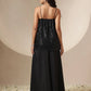 Women Black/Brown Sequin Strappy Top With Flared Pants