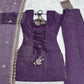 Shiny Purple Zari Work Silk Festival Wear Palazzo Suit With Dupatta