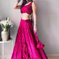 Embellished Sequined Semi-Stitched Lehenga & Blouse With Dupatta