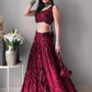 Embellished Sequined Semi-Stitched Lehenga & Blouse With Dupatta