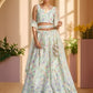 Precious White Embroidered Net Bridesmaid Lehenga Choli With Dupatta