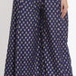 Navy Blue Ethnic Motif Printed Rayon Flared Women Palazzo With One Pocket