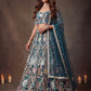 Sequins Net Engagement wear Lehenga Choli with Dupatta- Wine & Navy