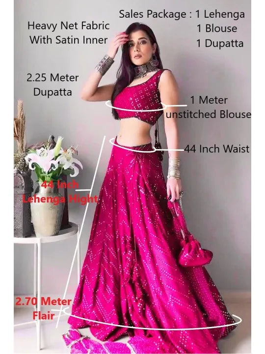 Embellished Sequined Semi-Stitched Lehenga & Blouse With Dupatta