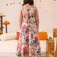 Girls Beige Ethnic Floral Printed Dupion Panelled Lehenga & Choli With Dupatta