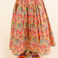 Girls Coral Floral Printed Cotton Flared Lehenga With Choli