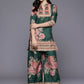 Printed Mandarin Collar Tunic with Palazzos